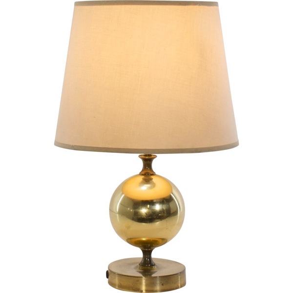 Lampe vintage en boules laiton