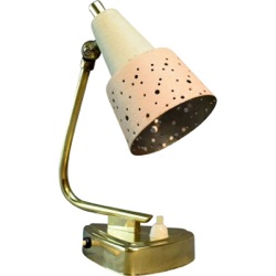 Lampe vintage en laiton perforé, 1960